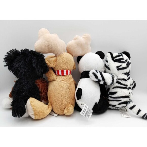 Lot of 4 Kinder Christmas 2021-22 Plush Panda, Tiger, Moose, Bernese Dog - Picture 2 of 16